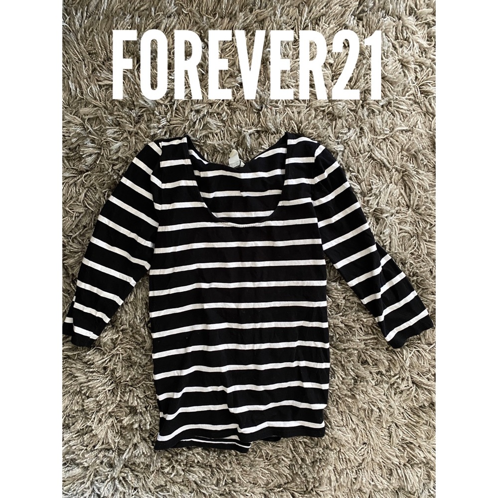 Striped Black and White Top